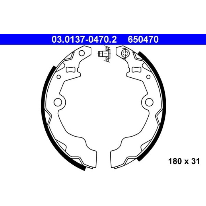 ATE 03.0137-0470.2 Bremsbackensatz