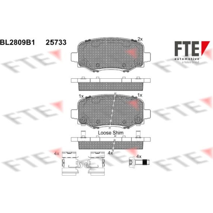 FTE 9010999 Bremsbelagsatz, Scheibenbremse FTE 9010999 Bremsbelagsatz, Scheibenbremse