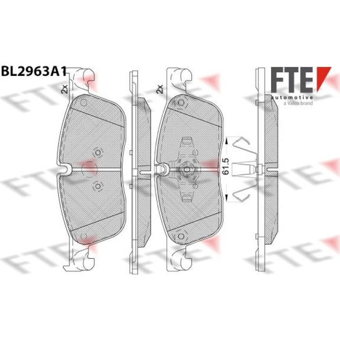 FTE 9011206 Bremsbelagsatz, Scheibenbremse