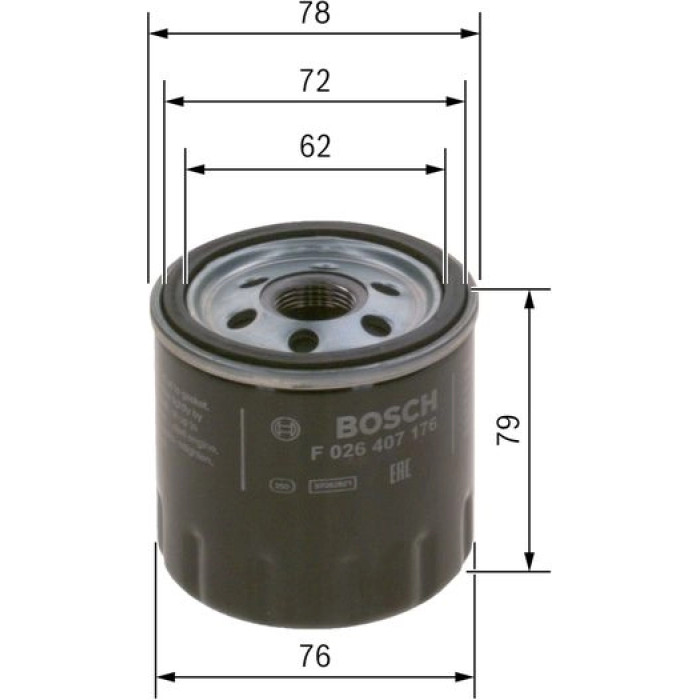 BOSCH F 026 407 176 Ölfilter BOSCH F 026 407 176 Ölfilter
