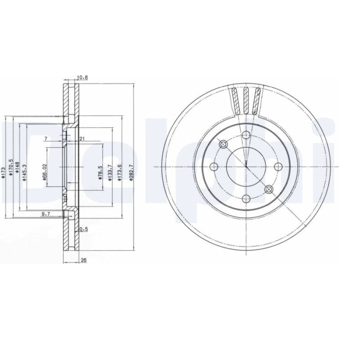 Delphi BG2872C Bremsscheibe