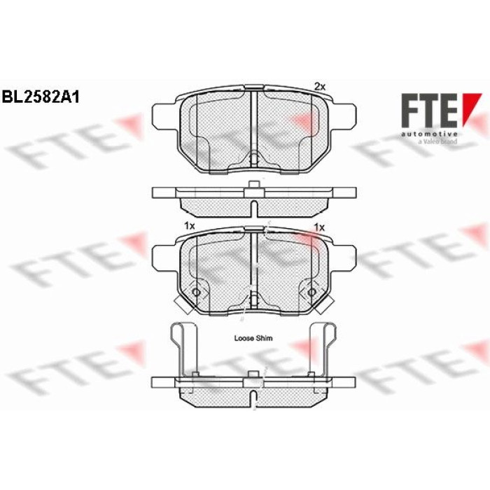 FTE 9010832 Bremsbelagsatz, Scheibenbremse