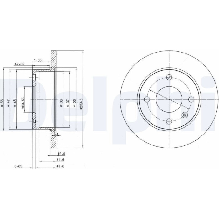 Delphi BG2375 Bremsscheibe Delphi BG2375 Bremsscheibe