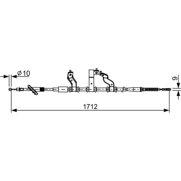 BOSCH 1 987 482 529 Seilzug, Feststellbremse BOSCH 1 987 482 529 Seilzug, Feststellbremse