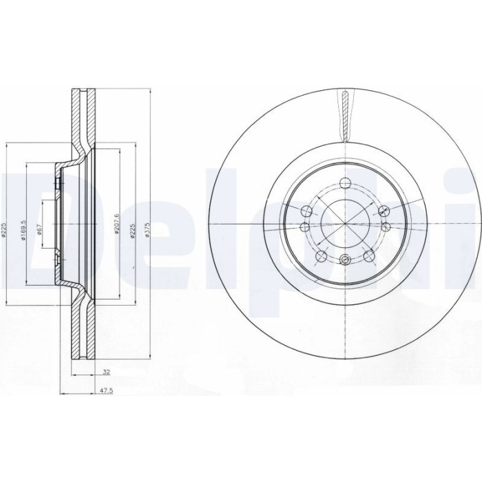 Delphi BG9060C Bremsscheibe Delphi BG9060C Bremsscheibe