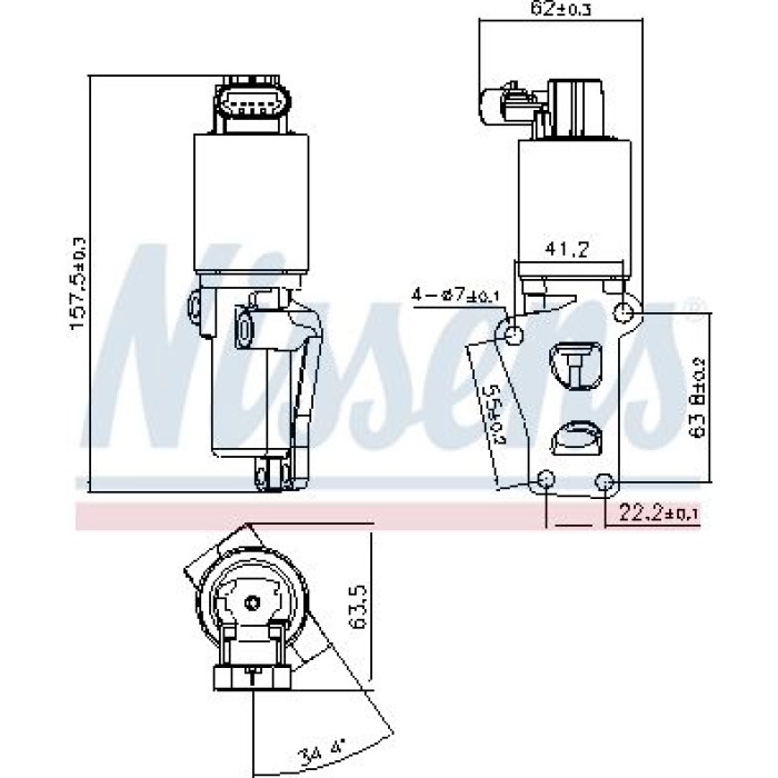Nissens 98170 AGR-Ventil FIRST FIT Nissens 98170 AGR-Ventil FIRST FIT