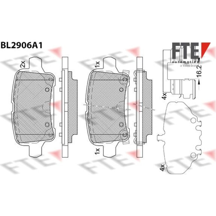 FTE 9011148 Bremsbelagsatz, Scheibenbremse FTE 9011148 Bremsbelagsatz, Scheibenbremse
