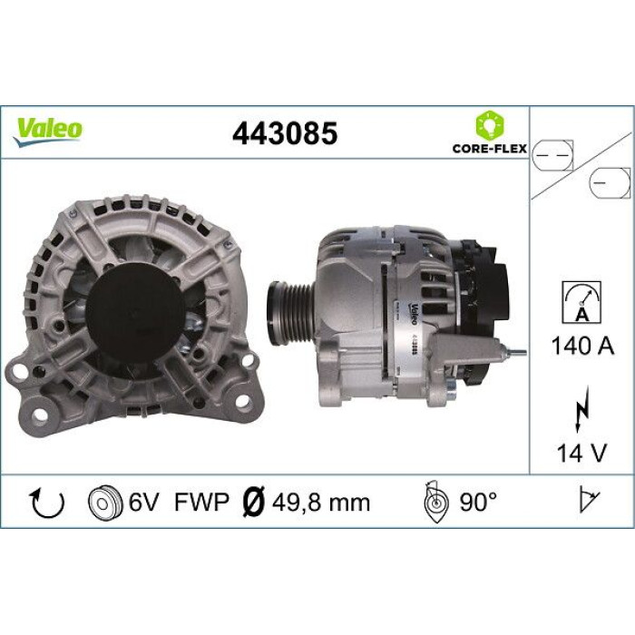 Valeo 443085 Generator CORE-FLEX