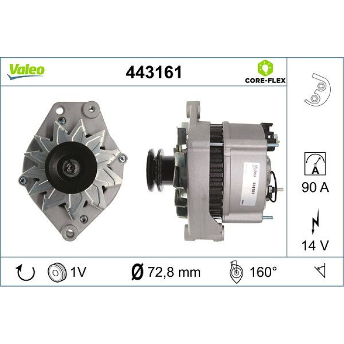 Valeo 443161 Generator CORE-FLEX