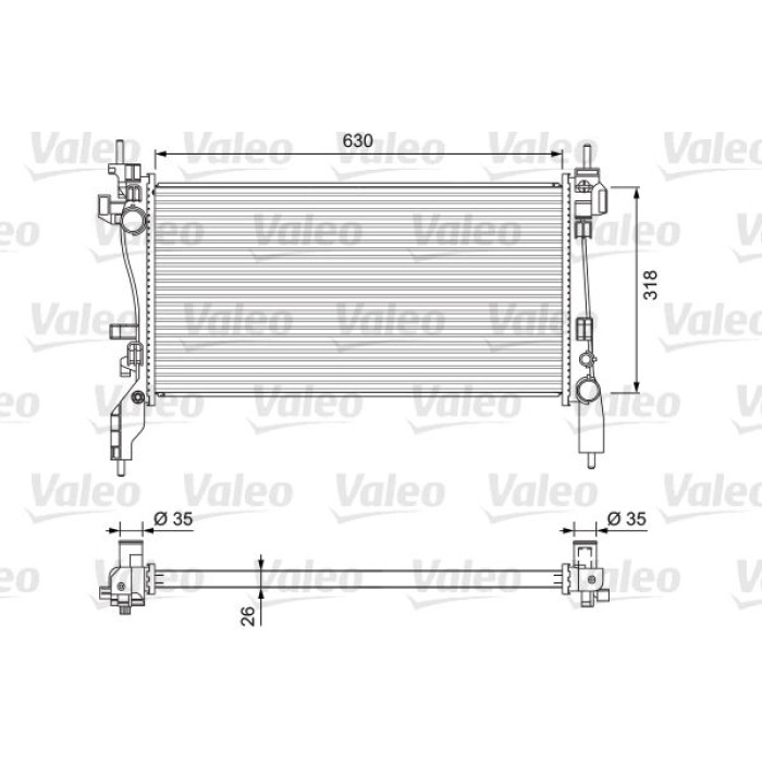 Valeo 701718 Kühler, Motorkühlung