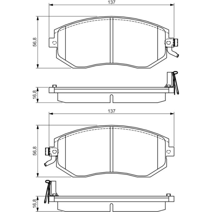 BOSCH 0 986 495 125 Bremsbelagsatz, Scheibenbremse BOSCH 0 986 495 125 Bremsbelagsatz, Scheibenbremse