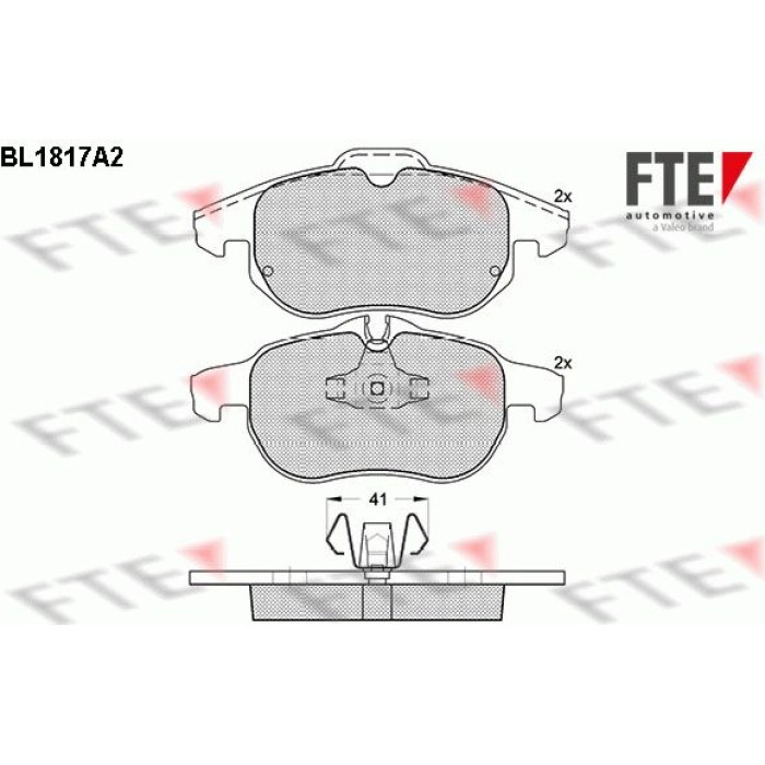 FTE 9010395 Bremsbelagsatz, Scheibenbremse FTE 9010395 Bremsbelagsatz, Scheibenbremse