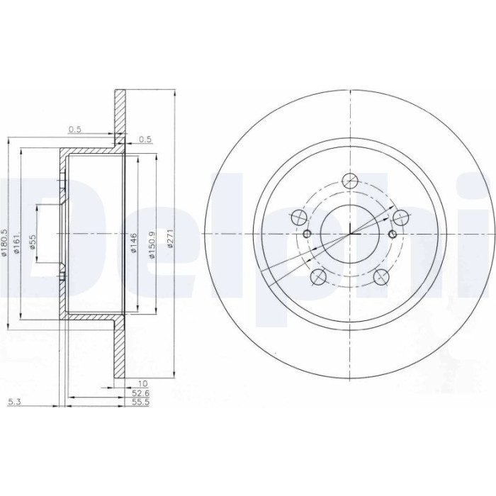 Delphi BG3922 Bremsscheibe Delphi BG3922 Bremsscheibe
