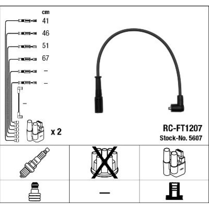 NGK 5607 Zündleitungssatz NGK 5607 Zündleitungssatz