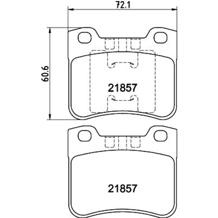 Hella 8DB 355 008-301 Bremsbelagsatz, Scheibenbremse Hella 8DB 355 008-301 Bremsbelagsatz, Scheibenbremse
