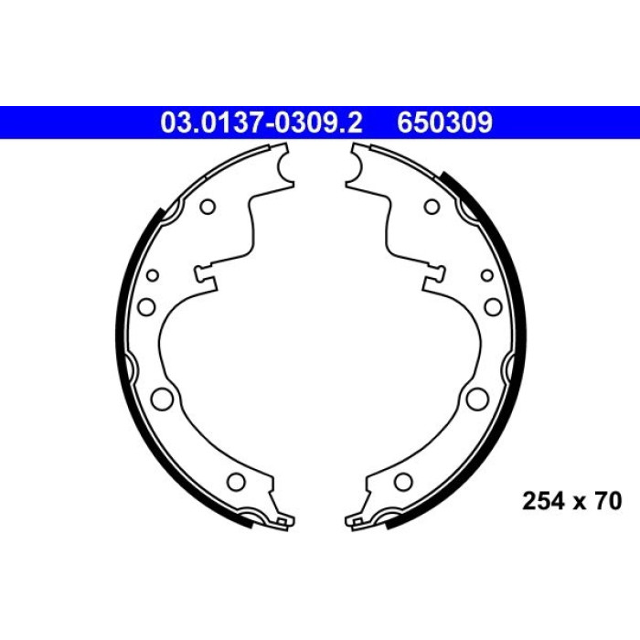 ATE 03.0137-0309.2 Bremsbackensatz