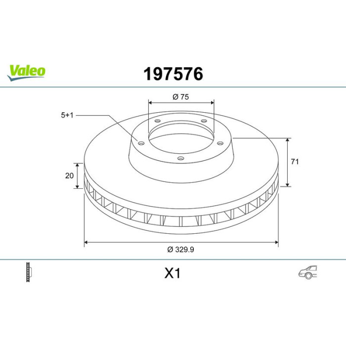 Valeo 197576 Bremsscheibe Valeo 197576 Bremsscheibe