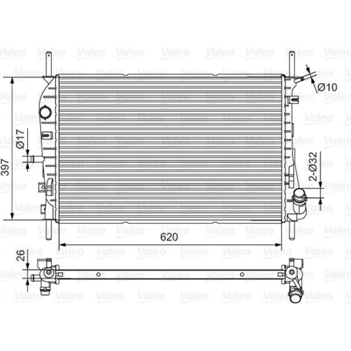 Valeo 734699 Kühler, Motorkühlung
