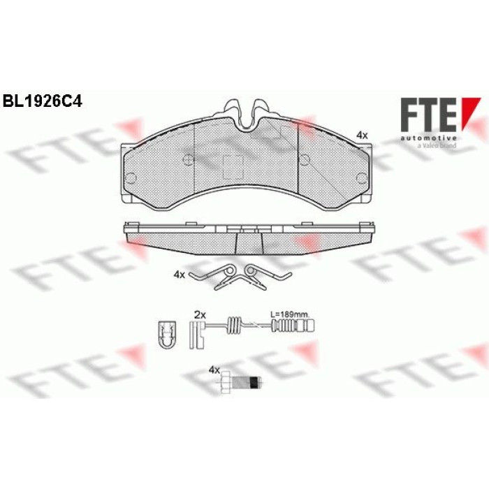FTE 9010514 Bremsbelagsatz, Scheibenbremse FTE 9010514 Bremsbelagsatz, Scheibenbremse