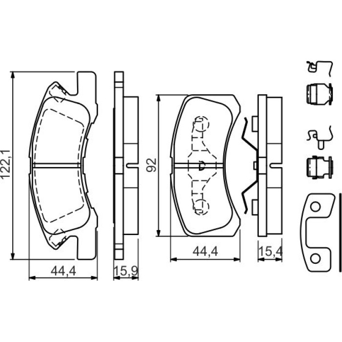 BOSCH 0 986 494 610 Bremsbelagsatz, Scheibenbremse BOSCH 0 986 494 610 Bremsbelagsatz, Scheibenbremse