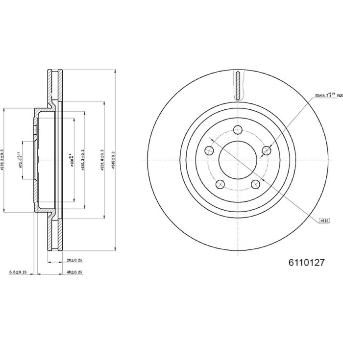 Metzger 6110127 Bremsscheibe