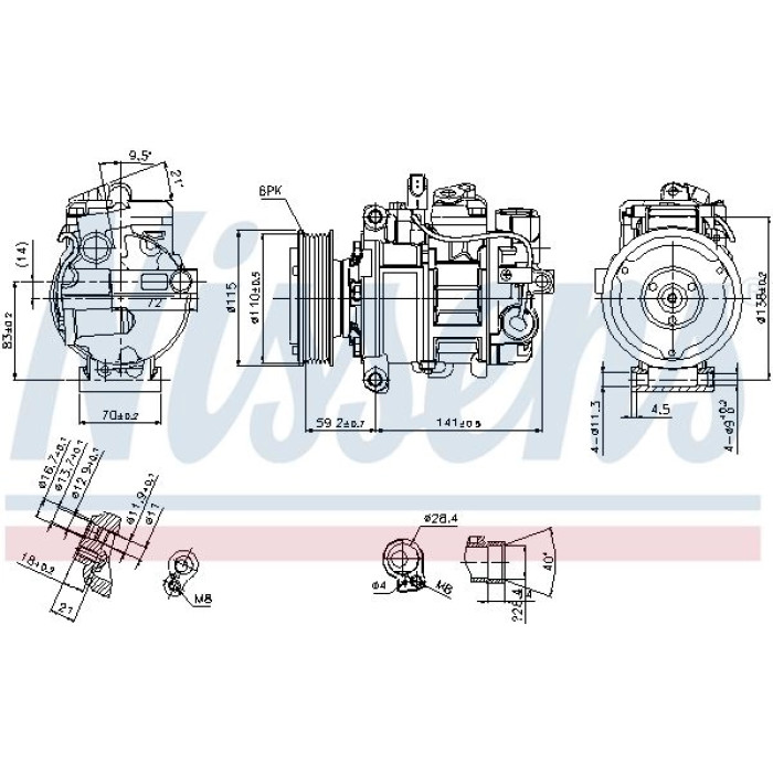 Nissens 89384 Kompressor, Klimaanlage FIRST FIT Nissens 89384 Kompressor, Klimaanlage FIRST FIT