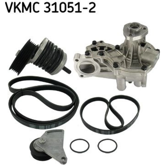 SKF VKMC 31051-2 Wasserpumpe + Keilrippenriemensatz SKF VKMC 31051-2 Wasserpumpe + Keilrippenriemensatz
