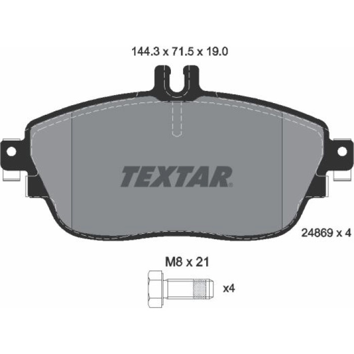 TEXTAR 2486901 Bremsbeläge TEXTAR 2486901 Bremsbeläge