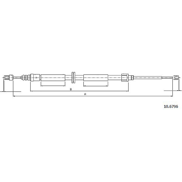 Metzger 10.6796 Seilzug, Feststellbremse Metzger 10.6796 Seilzug, Feststellbremse