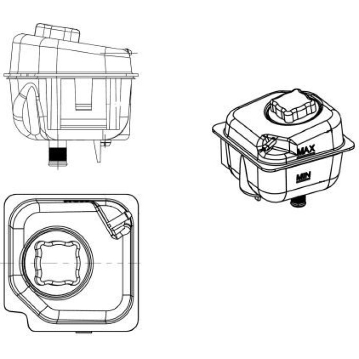 NRF 454043 Ausgleichsbehälter, Kühlmittel EASY FIT NRF 454043 Ausgleichsbehälter, Kühlmittel EASY FIT
