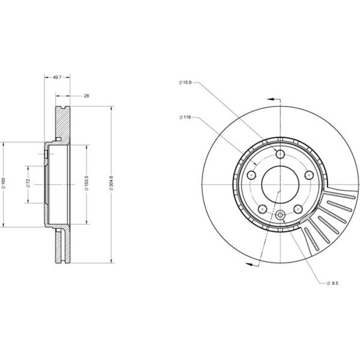 Metzger 6110112 Bremsscheibe