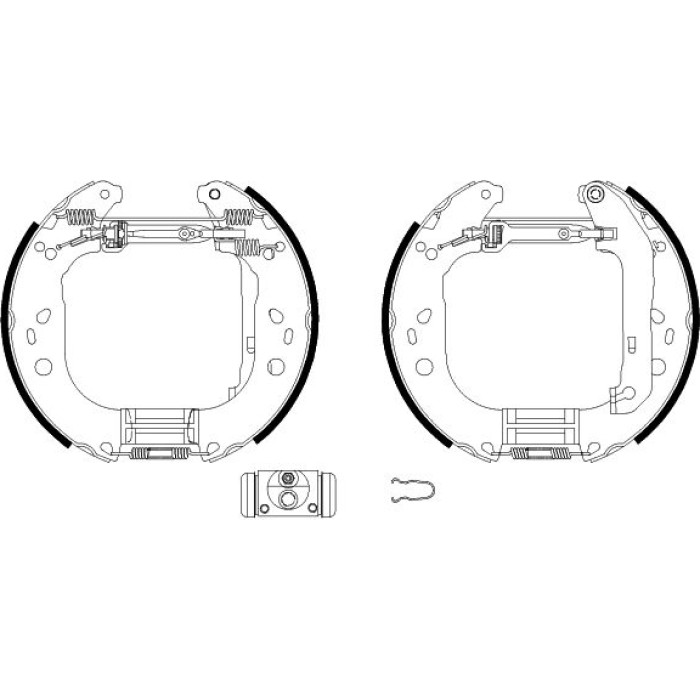 Hella 8DB 355 004-861 Bremsbackensatz Shoe Kit Pro Hella 8DB 355 004-861 Bremsbackensatz Shoe Kit Pro