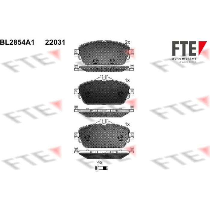 FTE 9011027 Bremsbelagsatz, Scheibenbremse FTE 9011027 Bremsbelagsatz, Scheibenbremse