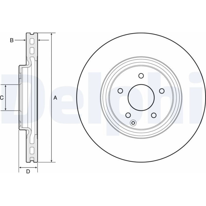 Delphi BG4660 Bremsscheibe Delphi BG4660 Bremsscheibe