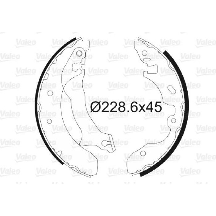 Valeo 562724 Bremsbackensatz Valeo 562724 Bremsbackensatz
