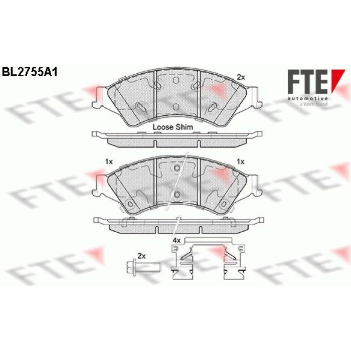 FTE 9010963 Bremsbelagsatz, Scheibenbremse