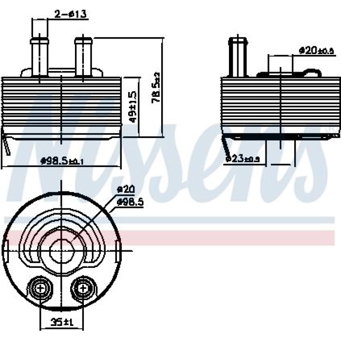 Nissens 90793 Ölkühler, Motoröl Nissens 90793 Ölkühler, Motoröl