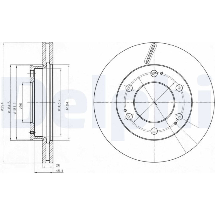 Delphi BG4286 Bremsscheibe Delphi BG4286 Bremsscheibe
