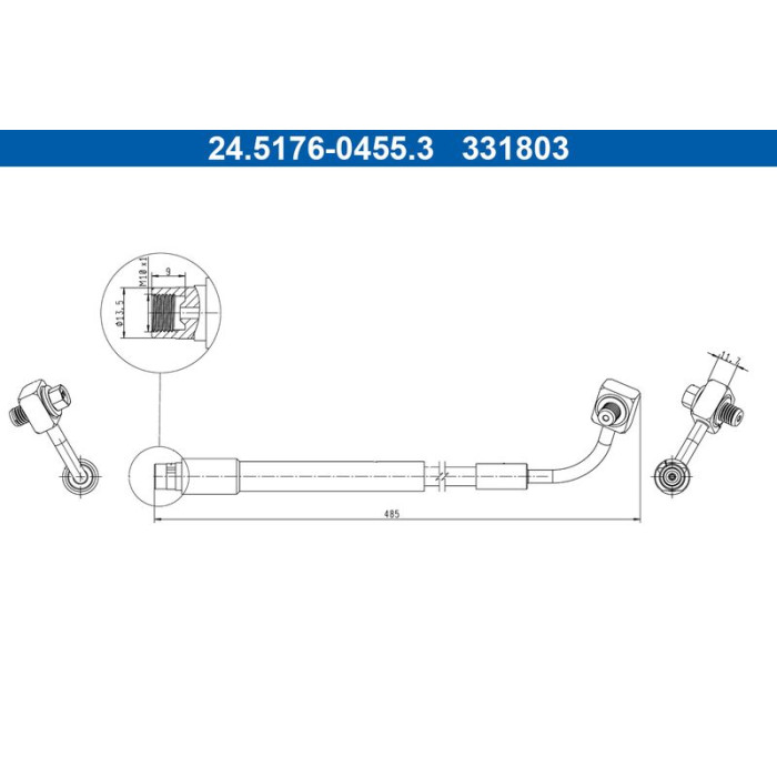 ATE 24.5176-0455.3 Bremsschlauch ATE 24.5176-0455.3 Bremsschlauch