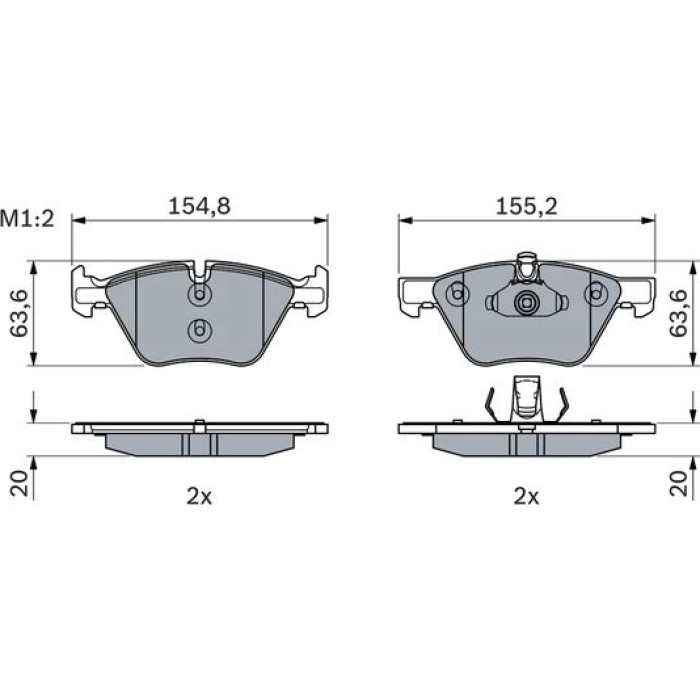BOSCH 0 986 494 958 Bremsbelagsatz, Scheibenbremse