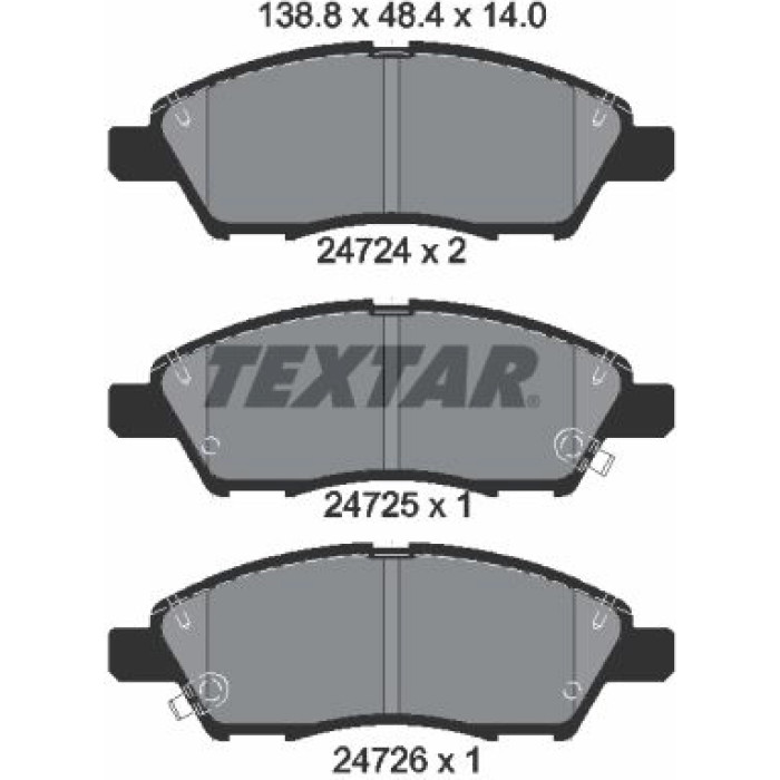 Textar 2472401 Bremsbelagsatz, Scheibenbremse Textar 2472401 Bremsbelagsatz, Scheibenbremse