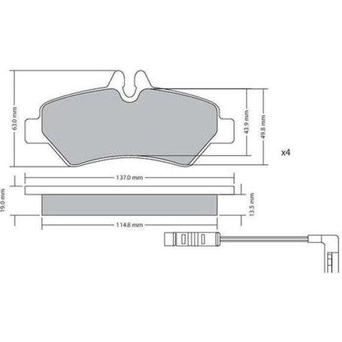 Metzger 1170037 Bremsbelagsatz, Scheibenbremse Metzger 1170037 Bremsbelagsatz, Scheibenbremse