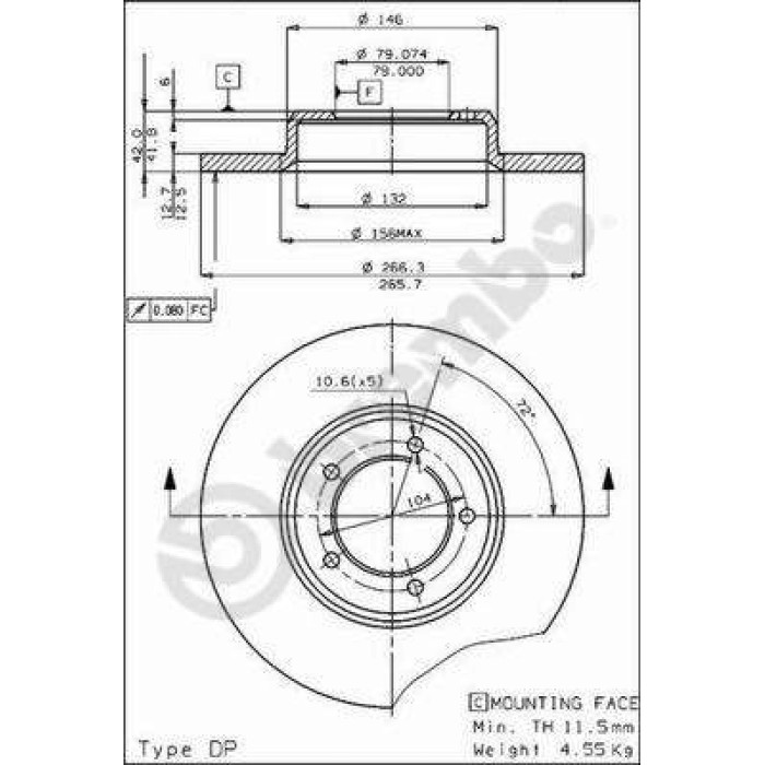 Brembo 08.3992.10 Bremsscheibe PRIME LINE Brembo 08.3992.10 Bremsscheibe PRIME LINE