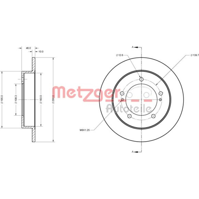 Metzger 6110685 Bremsscheibe Metzger 6110685 Bremsscheibe