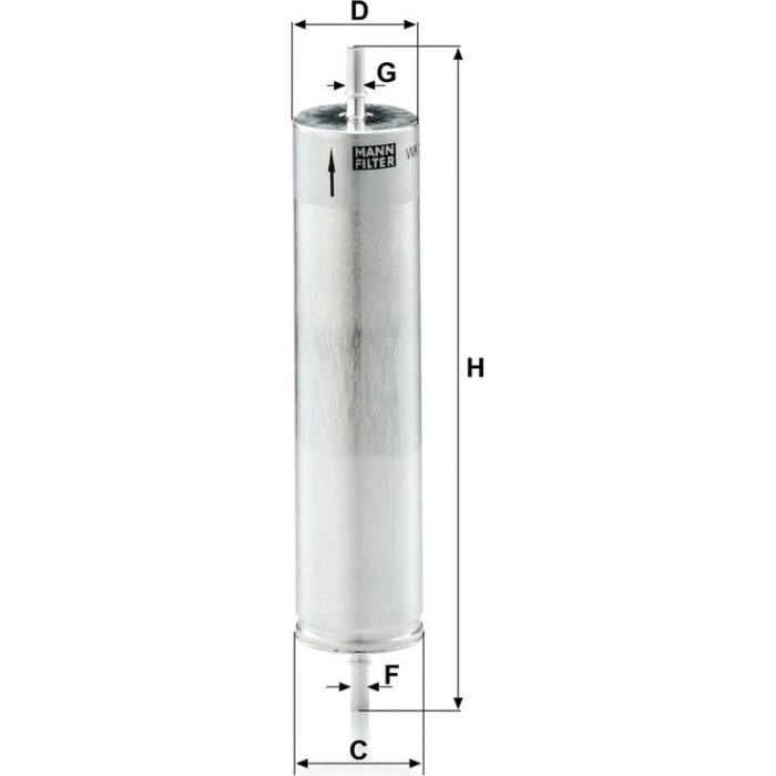 Mann-Filter WK 522 Kraftstofffilter Mann-Filter WK 522 Kraftstofffilter