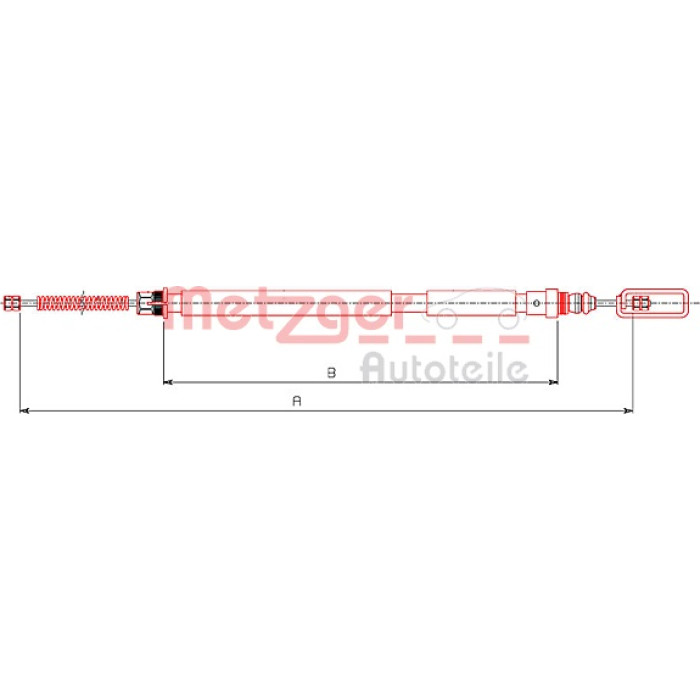 Metzger 491.4 Seilzug, Feststellbremse Metzger 491.4 Seilzug, Feststellbremse