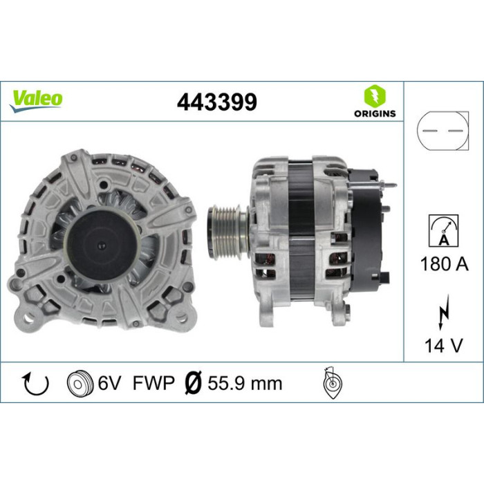 Valeo 443399 Generator ORIGINS - NEW O.E. TECHNOLOGIE Valeo 443399 Generator ORIGINS - NEW O.E. TECHNOLOGIE
