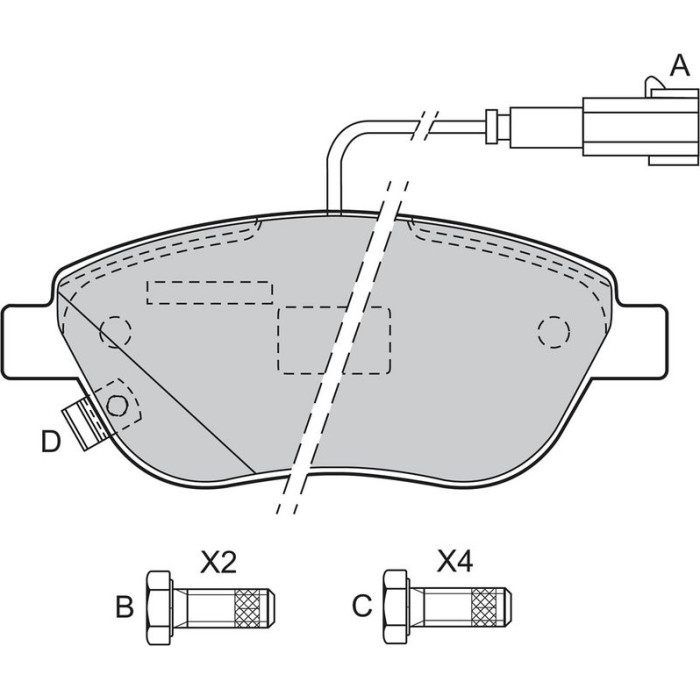 Valeo 598839 Bremsbelagsatz, Scheibenbremse