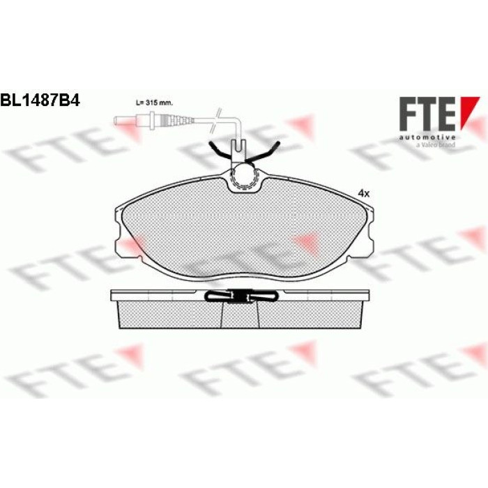 FTE 9010220 Bremsbelagsatz, Scheibenbremse FTE 9010220 Bremsbelagsatz, Scheibenbremse