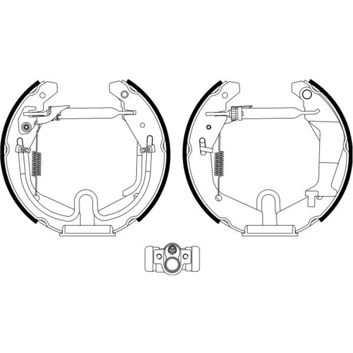 Hella 8DB 355 022-981 Bremsbackensatz Shoe Kit Pro Hella 8DB 355 022-981 Bremsbackensatz Shoe Kit Pro